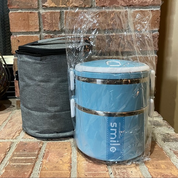 Hot Stackable Stainless Steel Lunch Box w/ Insulated Carrying Case - Picture 1 of 11